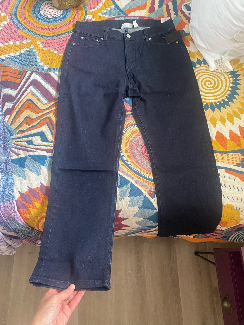 D&co. Women’s Dark Blue Straight-Leg Jeans